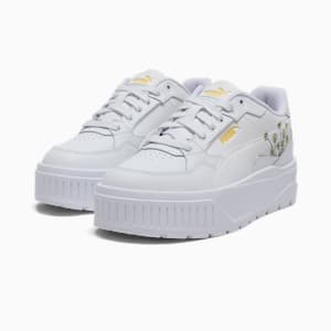 Tenis para mujer Karmen II Idol Floral, PUMA White-PUMA White-Sunny Yellow, extralarge