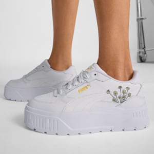 Tenis para mujer Karmen II Idol Floral, PUMA White-PUMA White-Sunny Yellow, extralarge
