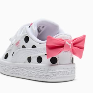 Tenis para infantes Basket Bow, PUMA White-PUMA Black-Magic Rose, extralarge
