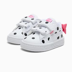 Tenis para infantes Basket Bow, PUMA White-PUMA Black-Magic Rose, extralarge
