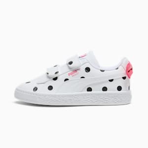 Tenis para niños pequeños Basket Bow, PUMA White-PUMA Black-Magic Rose, extralarge