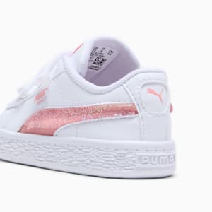 Tenis para infantes Basket Glitter, PUMA White-Pink Fruit, extralarge