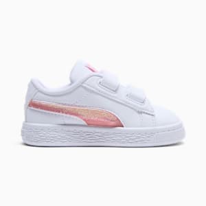 Tenis para infantes Basket Glitter, PUMA White-Pink Fruit, extralarge