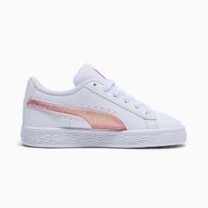 Tenis para niños pequeños Basket Glitter, PUMA White-Pink Fruit, extralarge