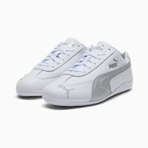 Tenis de cuero para mujer Speedcat, PUMA White-PUMA Silver, extralarge