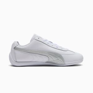 Tenis de cuero para mujer Speedcat, PUMA White-PUMA Silver, extralarge