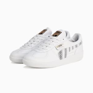 ユニセックス PUMA x モンスターハンター パレルモ レザー スニーカー, PUMA White-PUMA Black-PUMA Gold, extralarge-JPN