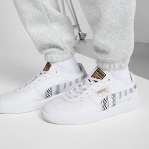 Palermo Leather MH Sneakers, PUMA White-PUMA Black-PUMA Gold, extralarge