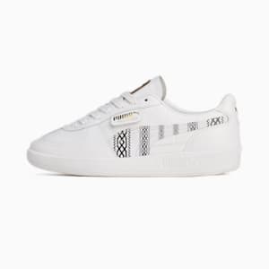 ユニセックス PUMA x モンスターハンター パレルモ レザー スニーカー, PUMA White-PUMA Black-PUMA Gold, extralarge-JPN