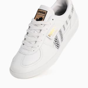 ユニセックス PUMA x モンスターハンター パレルモ レザー スニーカー, PUMA White-PUMA Black-PUMA Gold, extralarge-JPN