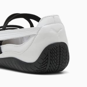 Speedcat Ballet Leather Women's Shoes, PUMA White-PUMA White-PUMA Black, extralarge