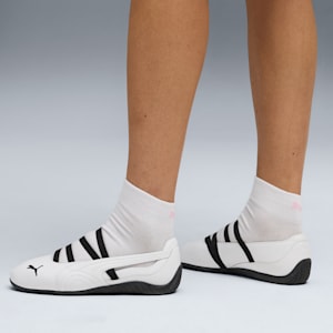 Speedcat Ballet Leather Women's Shoes, PUMA White-PUMA White-PUMA Black, extralarge