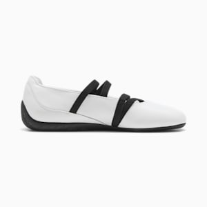 Speedcat Ballet Leather Women's Shoes, PUMA White-PUMA White-PUMA Black, extralarge