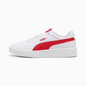 Court Classic Clean Sneakers Youth, PUMA White-For All Time Red, large