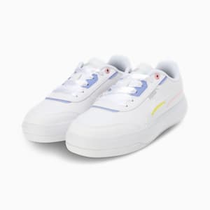 Tori Pixie V1 Women's All-day Comfort Sneakers, PUMA White-Lavendar Pop-Pale Lemon-PRISM PINK, extralarge-IND