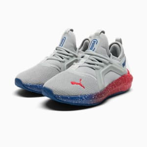 Softride Enzo 5 Speckle Fade Big Kids' Sneakers, Cool Light Gray-Blazing Blue-For All Time Red, extralarge