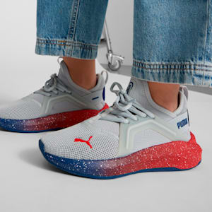 Tenis juvenil Softride Enzo 5 Speckle Fade, Cool Light Gray-Blazing Blue-For All Time Red, extralarge