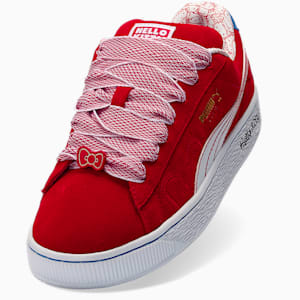 Tenis de gamuza para mujer XL Red Bow PUMA x HELLO KITTY® AND FRIENDS, For All Time Red-PUMA White-Mountain Blue, extralarge