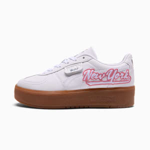 Palermo Elevata NYC Graffiti Sneakers Women, PUMA White-Poised Pink-Persian Blue, extralarge