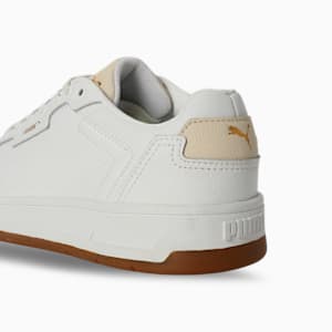 Court Classic Lux Women's Sneakers, PUMA White-Alpine Snow-PUMA Gold, extralarge-IND