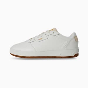 Court Classic Lux Women's Sneakers, PUMA White-Alpine Snow-PUMA Gold, extralarge-IND