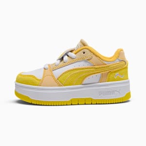 Rebound Femme Junie Sneakers Little Kids, Speed Yellow-Chamomile-PUMA White, extralarge
