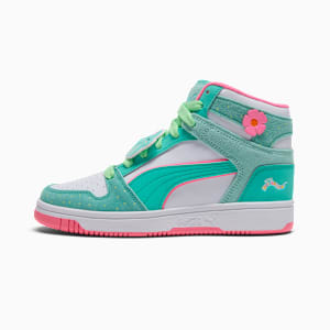 Rebound Layup Graciela Sneakers Big Kids, Mint-PUMA White-Mint Melt, extralarge