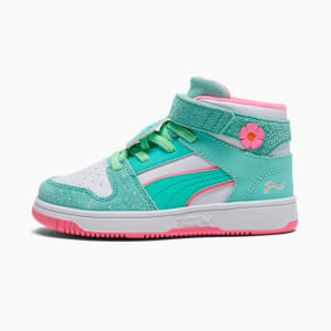 Rebound Layup Graciela Sneakers Little Kids, Mint-PUMA White-Mint Melt, extralarge