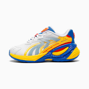 Inverse Armored Sneakers Kids, PUMA White-Pelé Yellow-Mountain Blue, extralarge