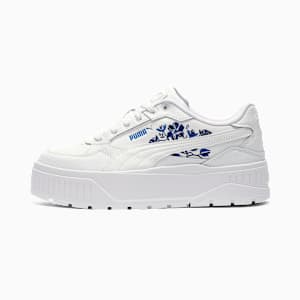Karmen II Idol Vintage Flower Sneakers Women, PUMA White-Cobalt Glaze-PUMA Team Royal, extralarge