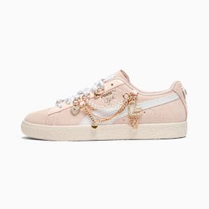 Clyde Charm Women's Sneakers, Rosebay-Alpine Snow-PUMA White, extralarge