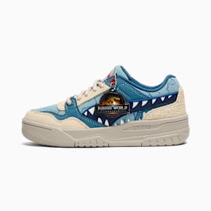 PUMA x JURASSIC WORLD Rebound Big Kids' Mid-Top Sneakers, Seafoam-PUMA Navy-Creamy Vanilla, large