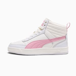 Dribble Mid Women's Sneakers, Warm White-Poised Pink-Feather Gray, extralarge