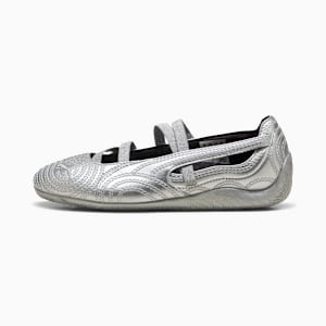 PUMA x WICKED Speedcat Ballet Silver Slippers Big Kids' Sneakers, PUMA Silver-Cool Mid Gray-Flat Dark Gray, extralarge