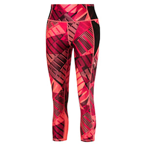 Be Bold All-Over Print 3/4 dryCELL Women's Training Tights, BRIGHT ROSE-Be Bold Q1 Prt
