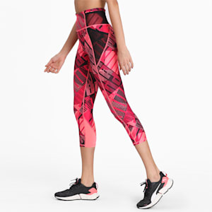Be Bold All-Over Print 3/4 dryCELL Women's Training Tights, BRIGHT ROSE-Be Bold Q1 Prt