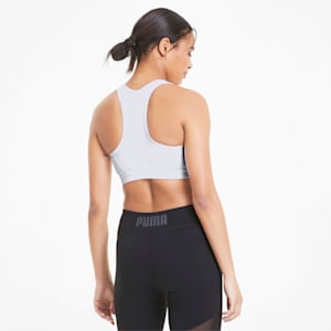 4Keeps Mid Impact Women's Training Bra, Puma White-Puma Black Cat