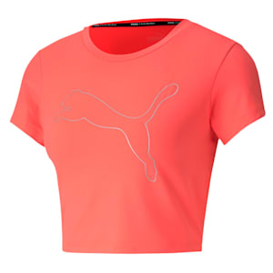 Feel It dryCELL Cropped T-Shirt, Ignite Pink-Outline Cat prt