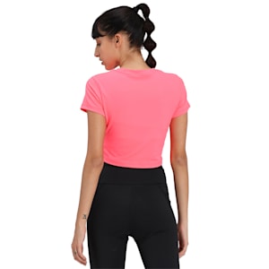 Feel It dryCELL Cropped T-Shirt, Ignite Pink-Outline Cat prt