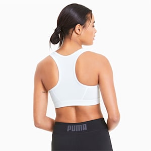 4Keeps Mid Impact Women's Bra, Puma White-Puma Black PUMA