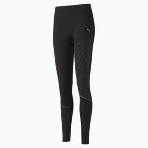 RUN Graphic Long Women's Running Tights, Puma Black