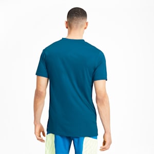 Graphic Cat Short Sleeve Men's Running T-Shirt, Digi-blue