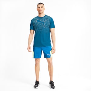 Graphic Cat Short Sleeve Men's Running T-Shirt, Digi-blue