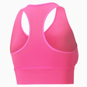 Long Line Mid Impact Women's Bra, Luminous Pink