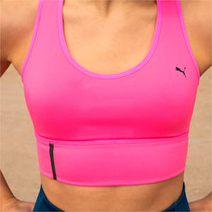 Long Line Mid Impact Women's Bra, Luminous Pink