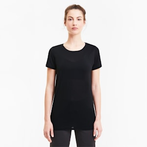 Studio Lace Keyhole dryCELL Women's Training T-Shirt, Puma Black