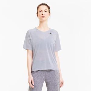 Studio dryCELL Relaxed Fit Women's T-Shirt, Puma White-Heather
