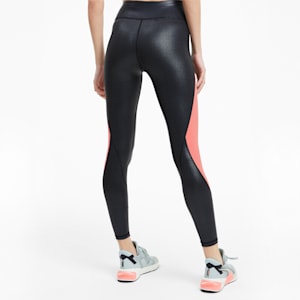 Pearl Print High Waist 7/8 Women's Training Leggings, Puma Black-Nrgy Peach
