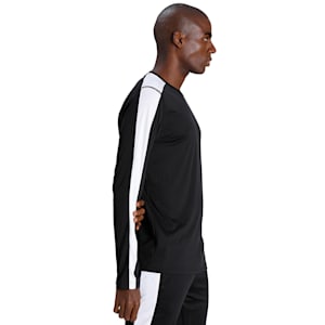 Cross the Line Long Sleeve Men's Track and Field Performance Fit T-shirt, Puma Black-Puma White, extralarge-IND