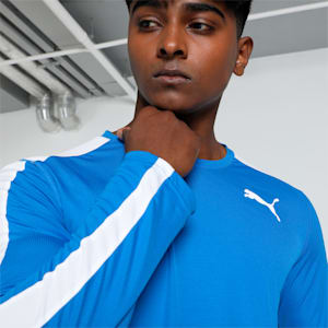 Cross the Line Long Sleeve Men's Performance T-Shirt, Team Power Blue-Puma White, extralarge-IND